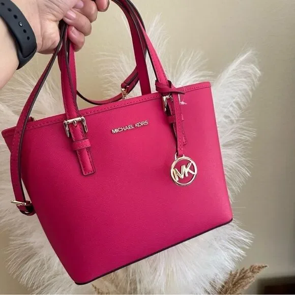 Michael Kors jet set travel xsmall carryall tote crossbody bag - Picture 2 of 12